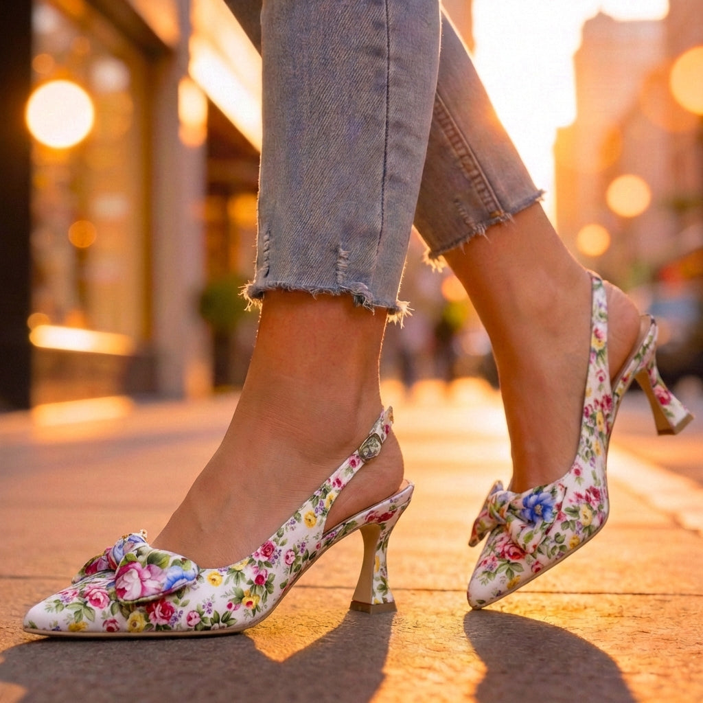 Camille Floral Slingback
