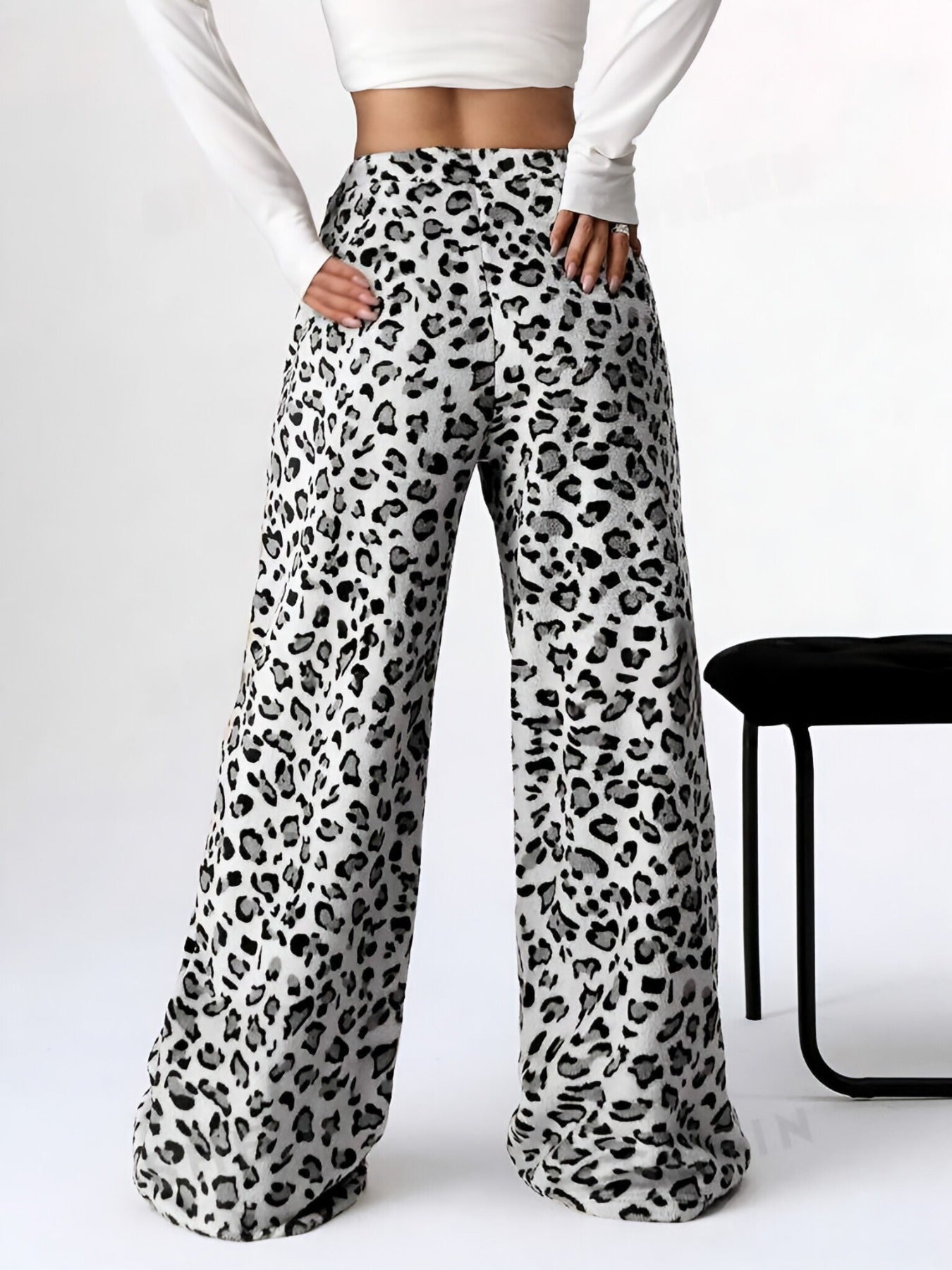 Leopard Wide Leg Pants