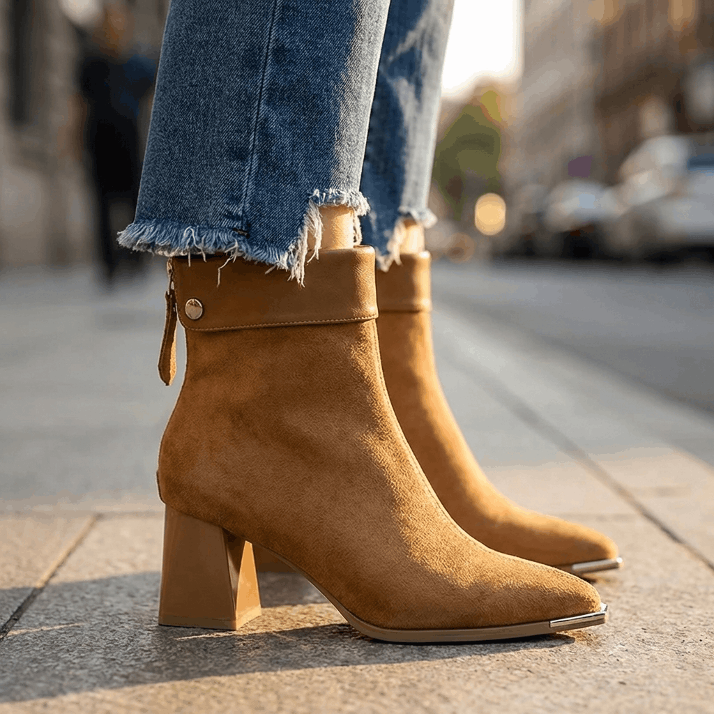 Elara Suede Ankle Boots