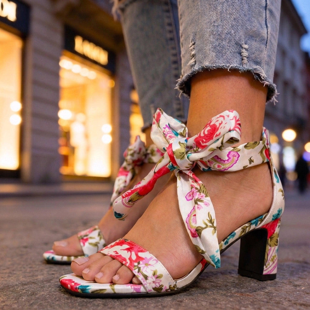 Camellia Bow Sandal