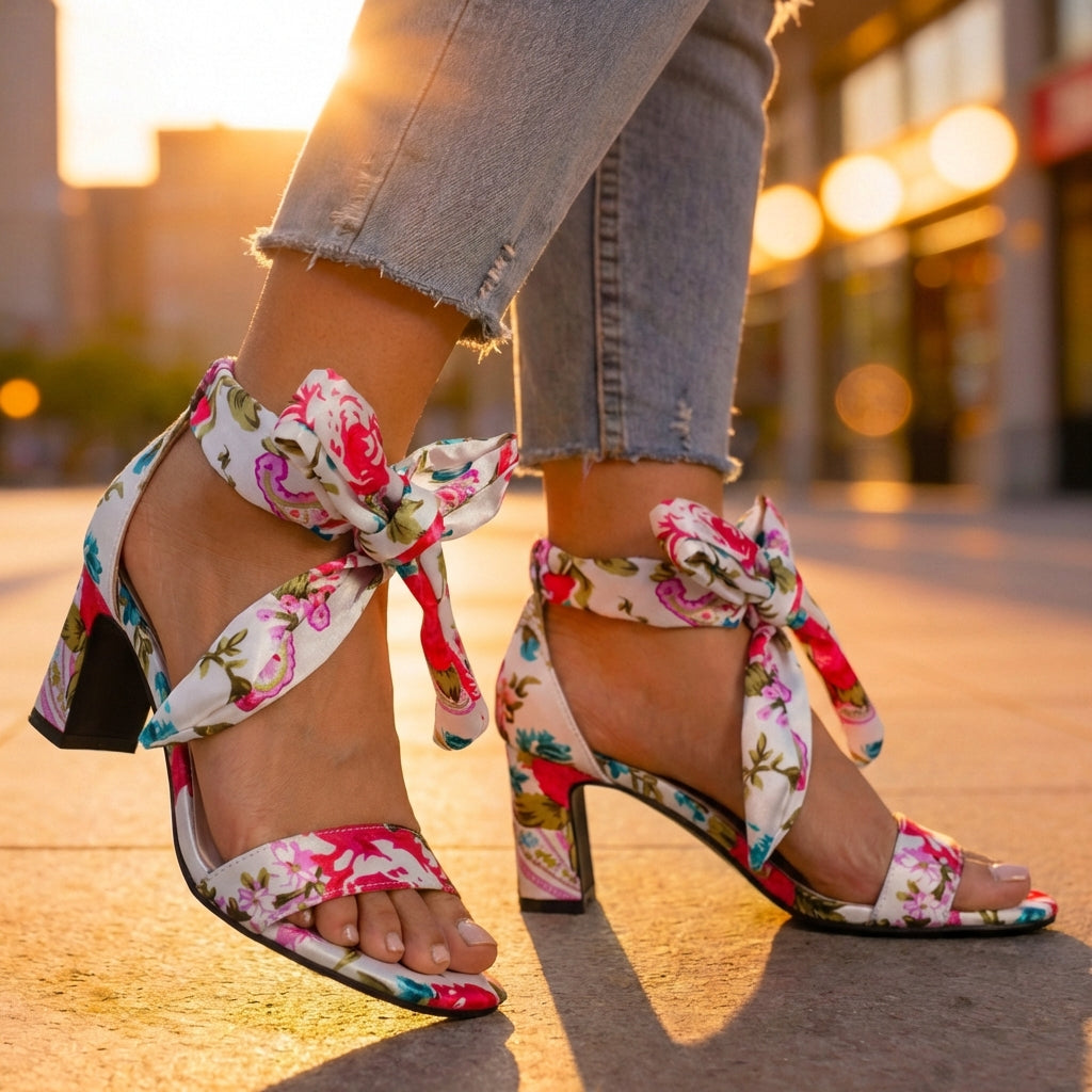 Camellia Bow Sandal