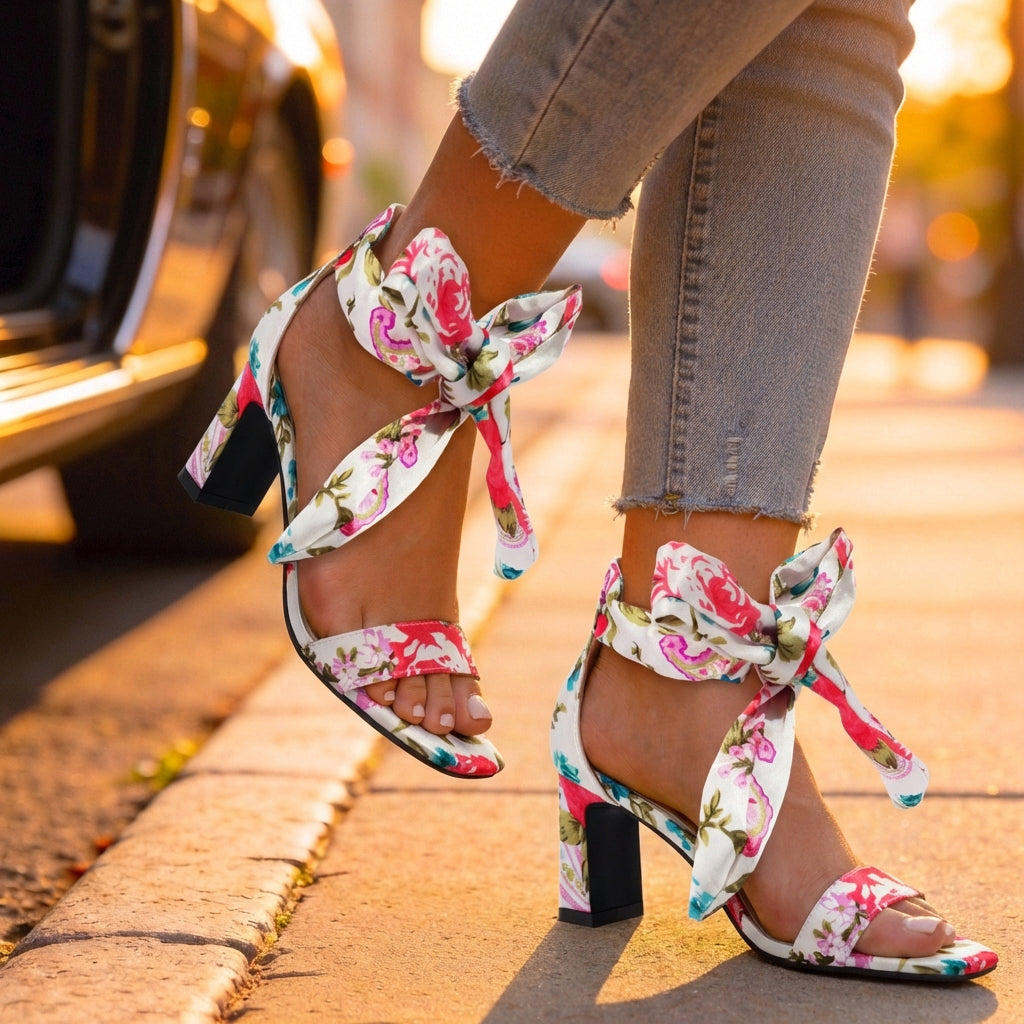Camellia Bow Sandal
