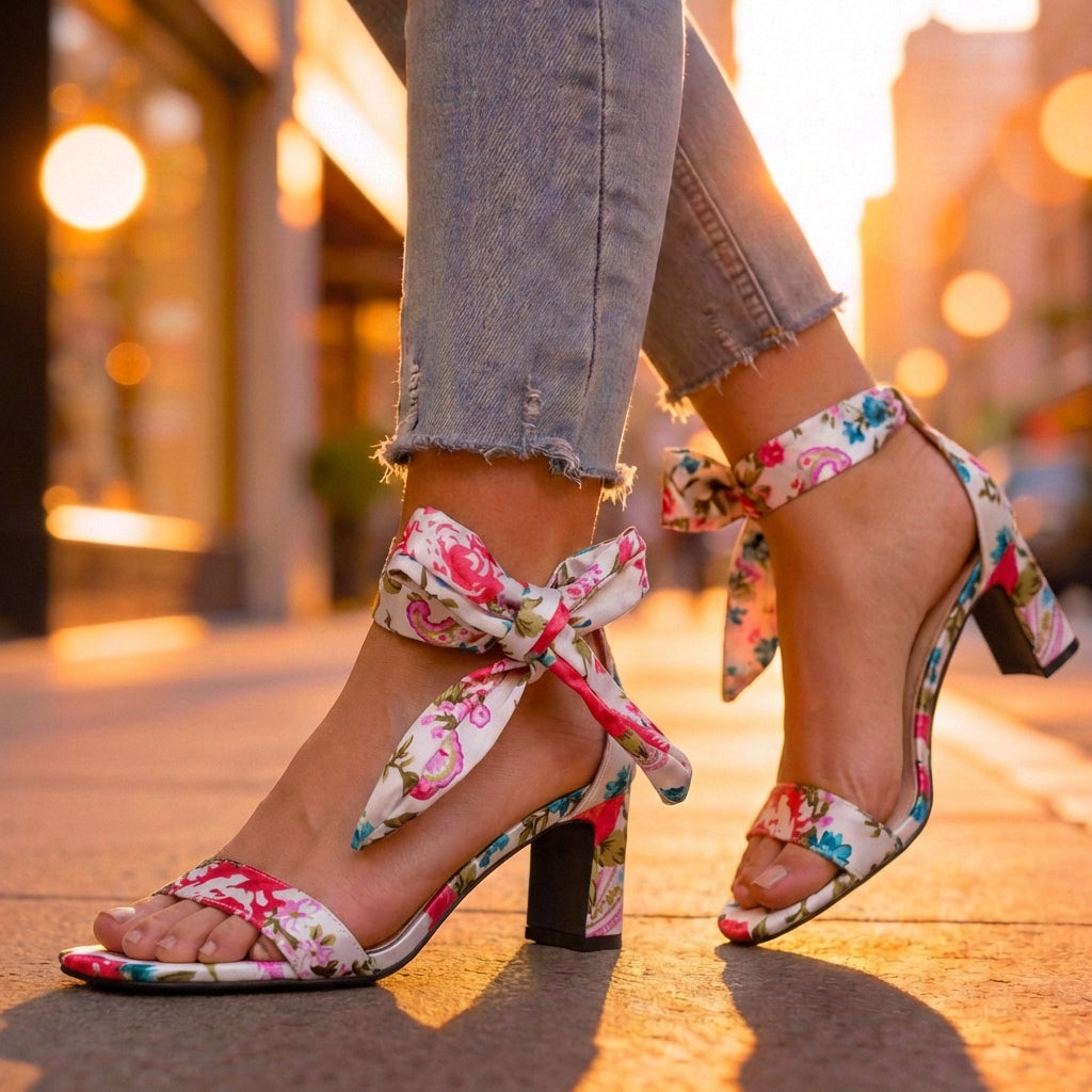 Camellia Bow Sandal
