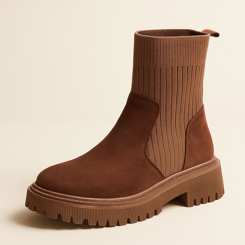 Ridge Knit Chelsea Boot