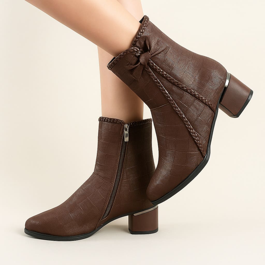 Siena Braided Zip Booties