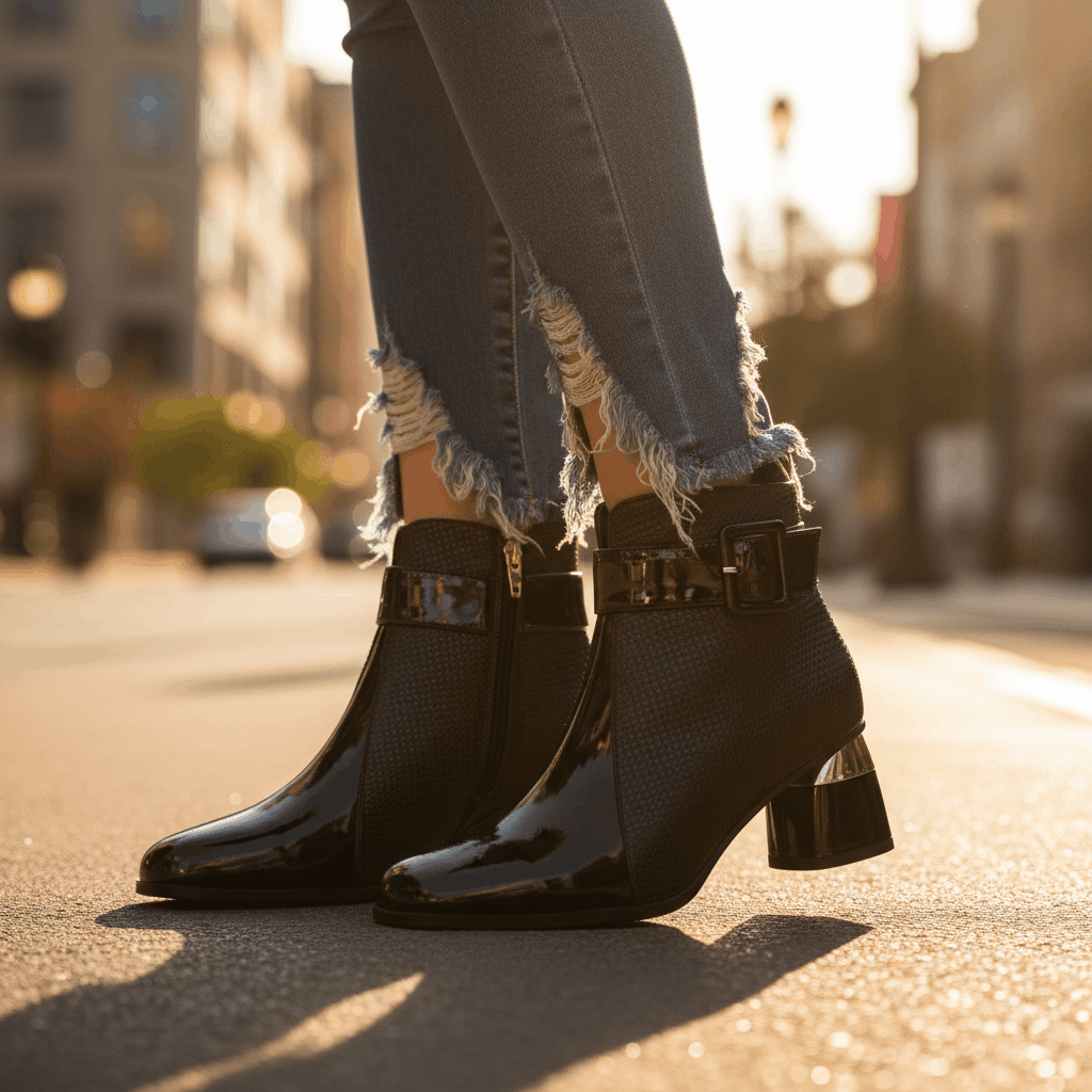 Selene Leather Ankle Boots