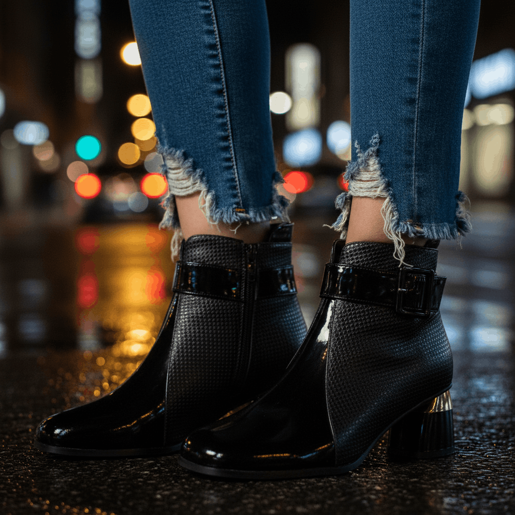 Selene Leather Ankle Boots