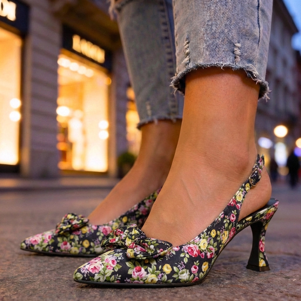 Camille Floral Slingback