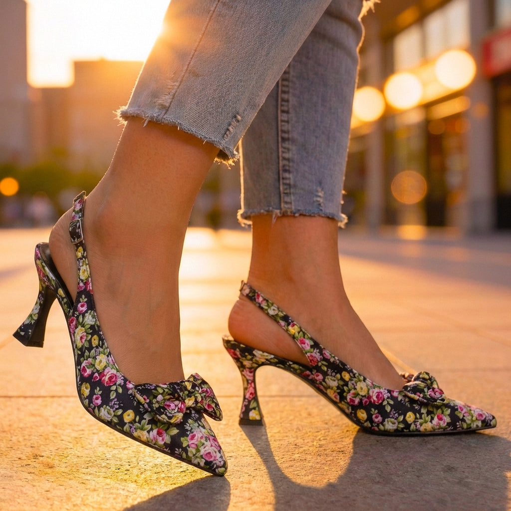 Camille Floral Slingback