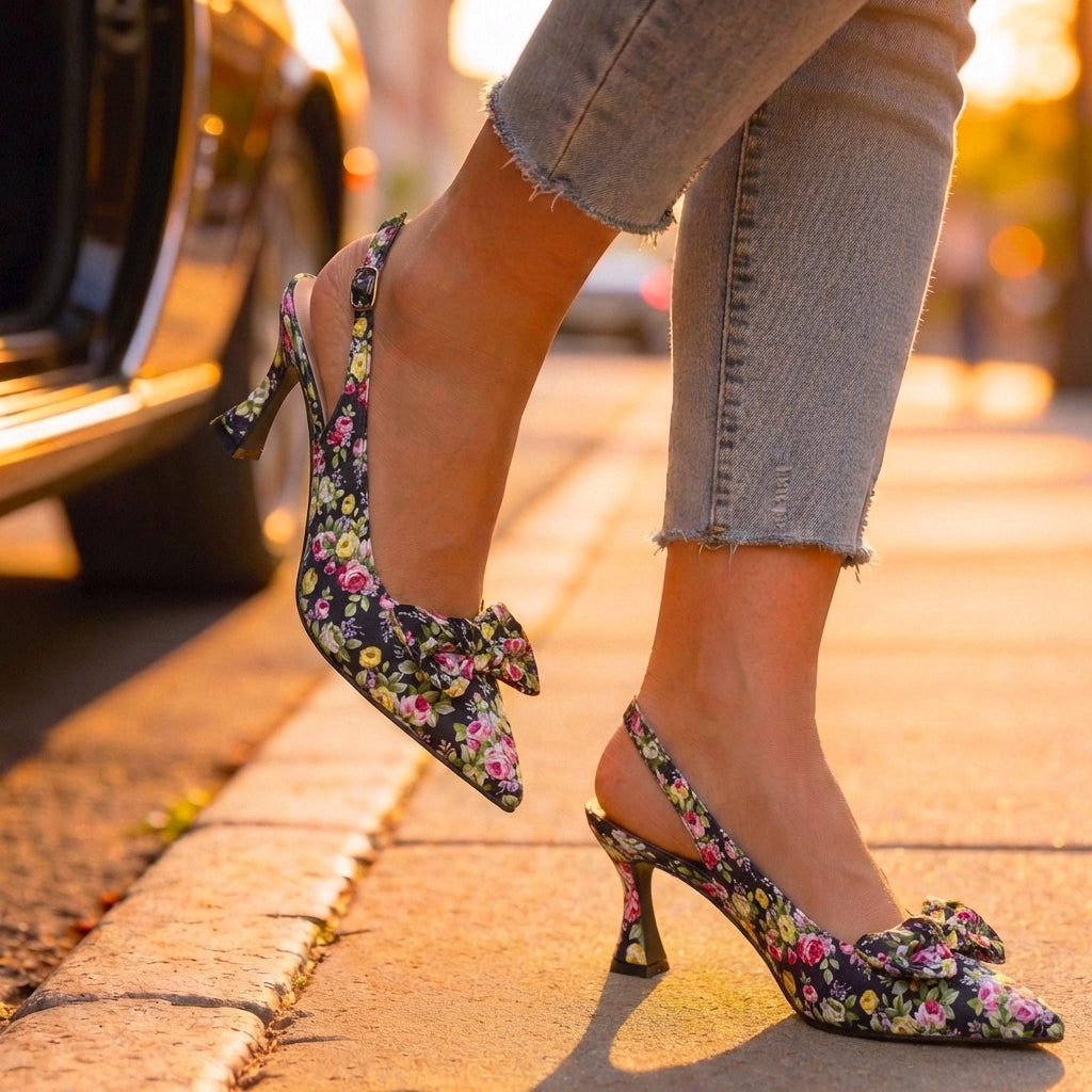 Camille Floral Slingback