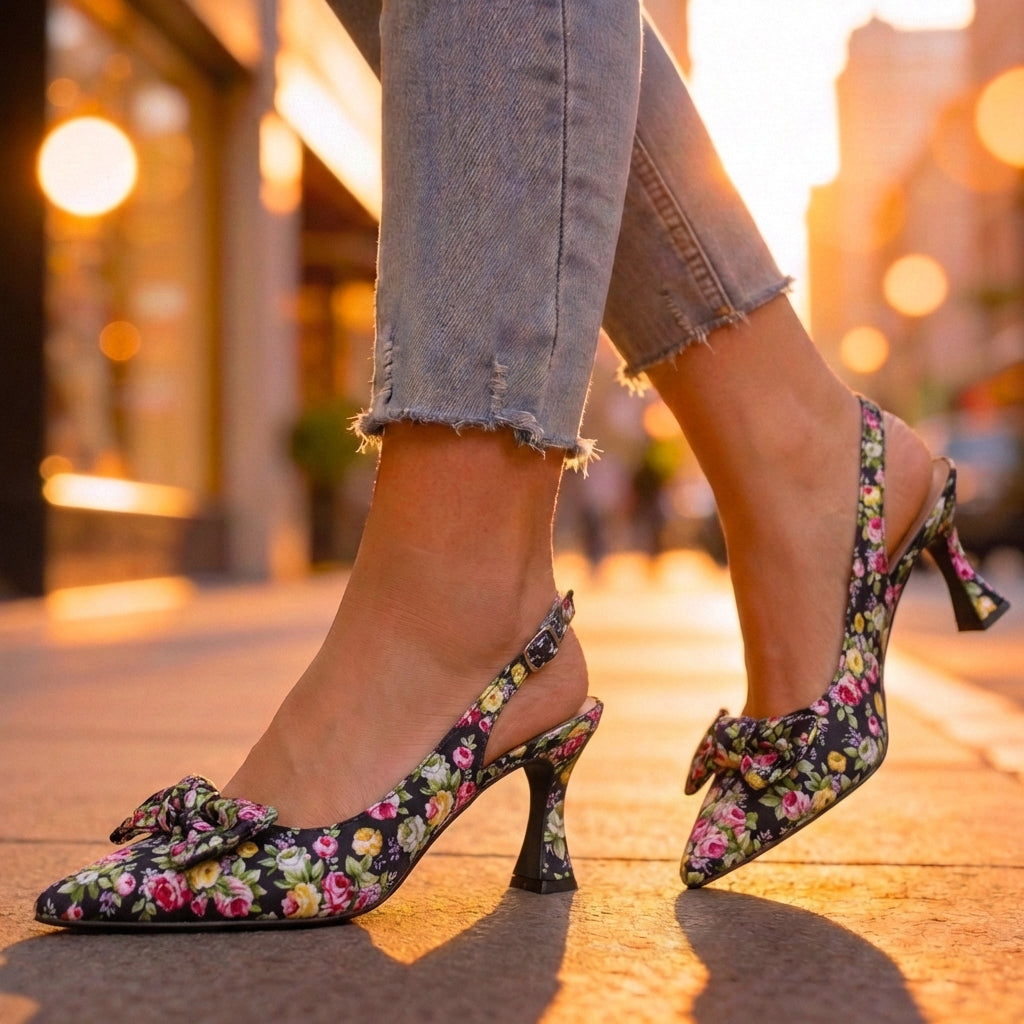 Camille Floral Slingback