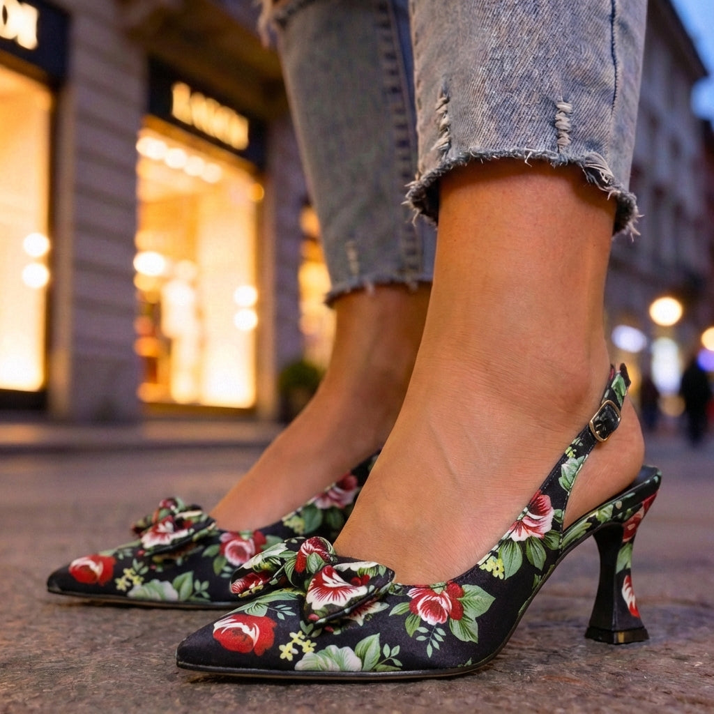 Camille Floral Slingback