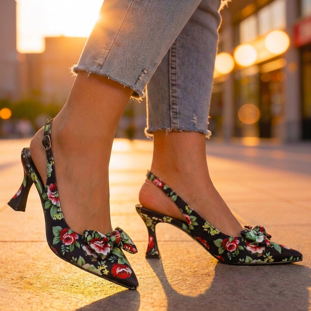 Camille Floral Slingback