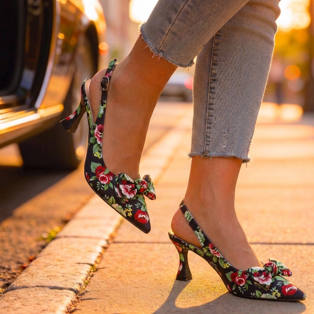 Camille Floral Slingback