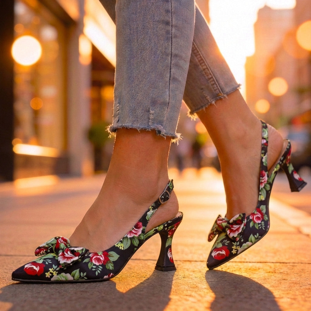 Camille Floral Slingback