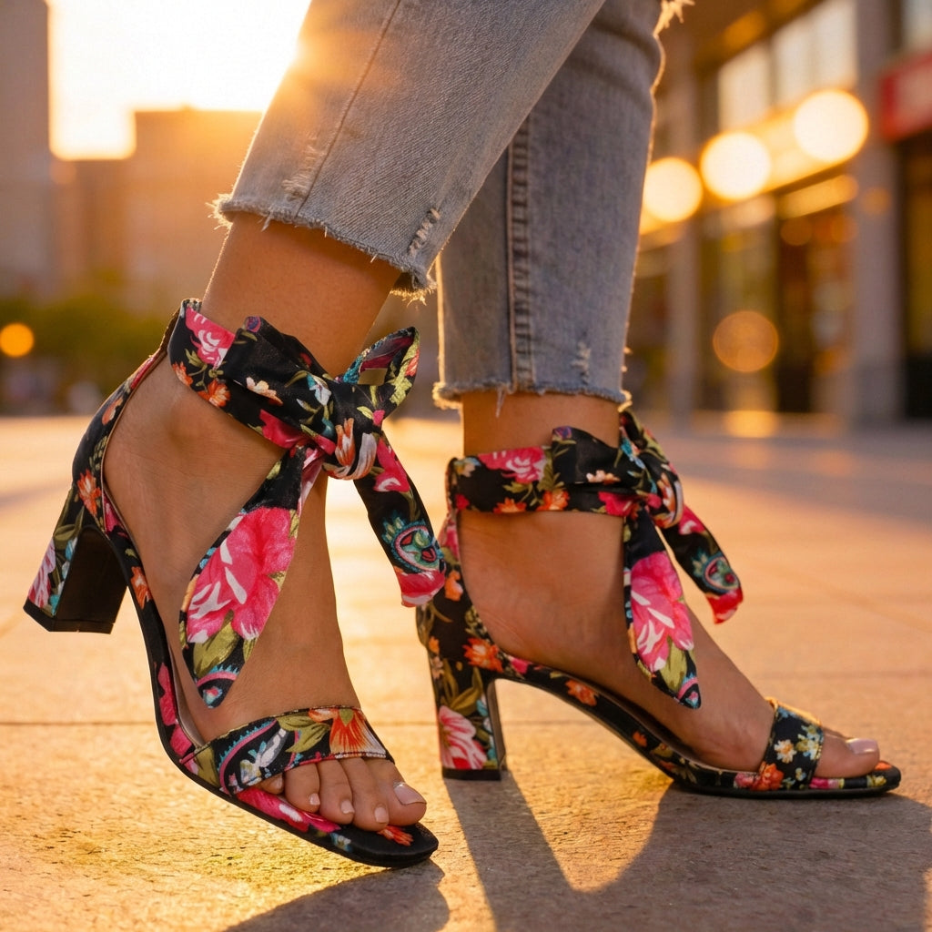 Camellia Bow Sandal