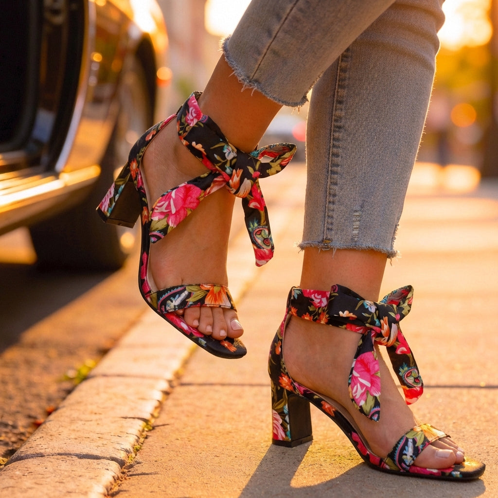 Camellia Bow Sandal