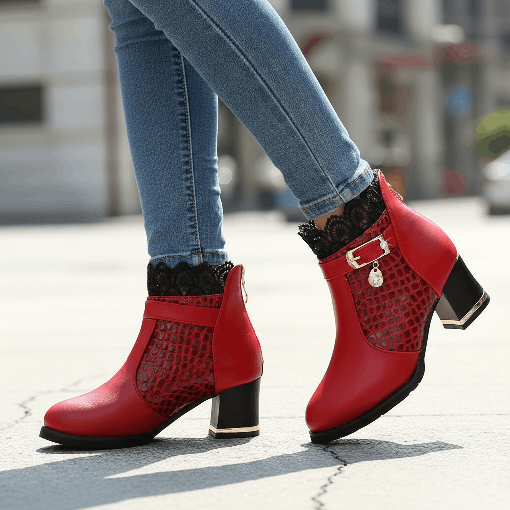 Valencia Lace Ankle Boots