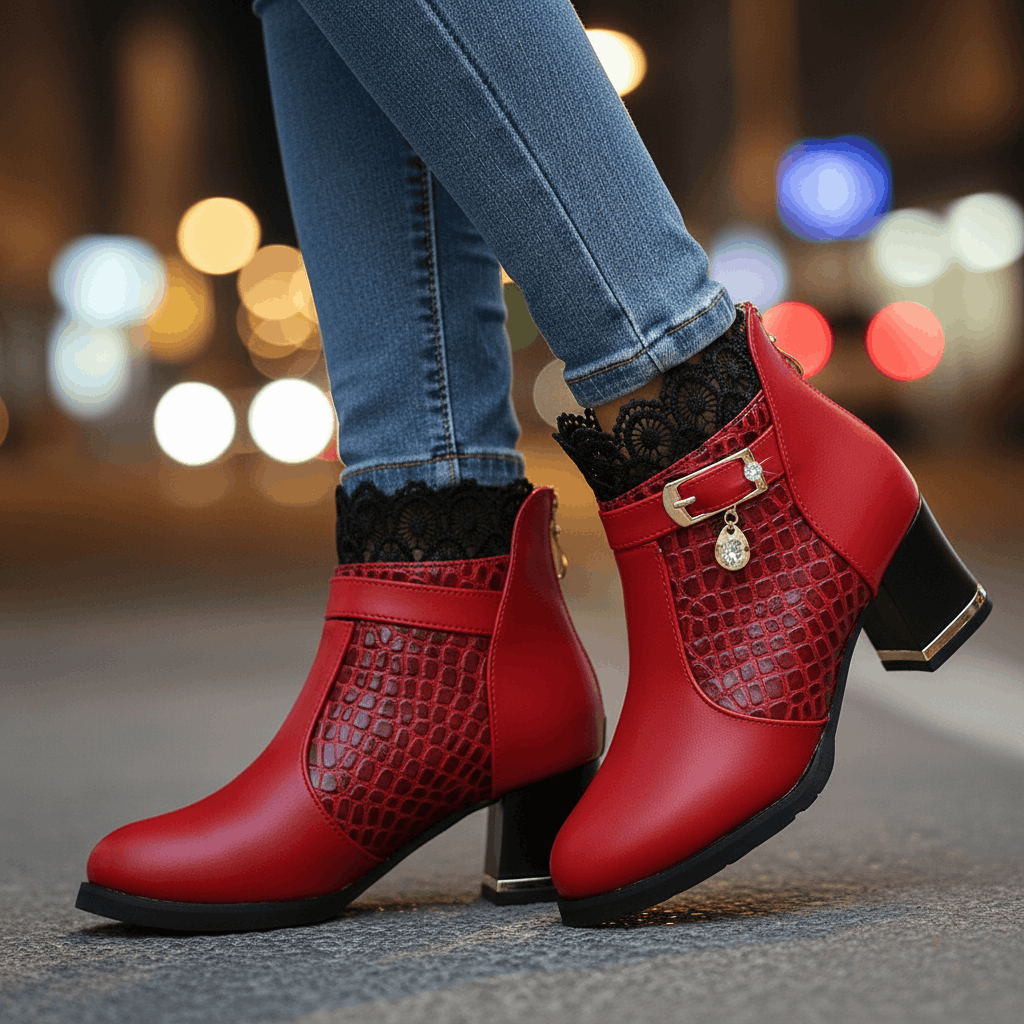 Valencia Lace Ankle Boots