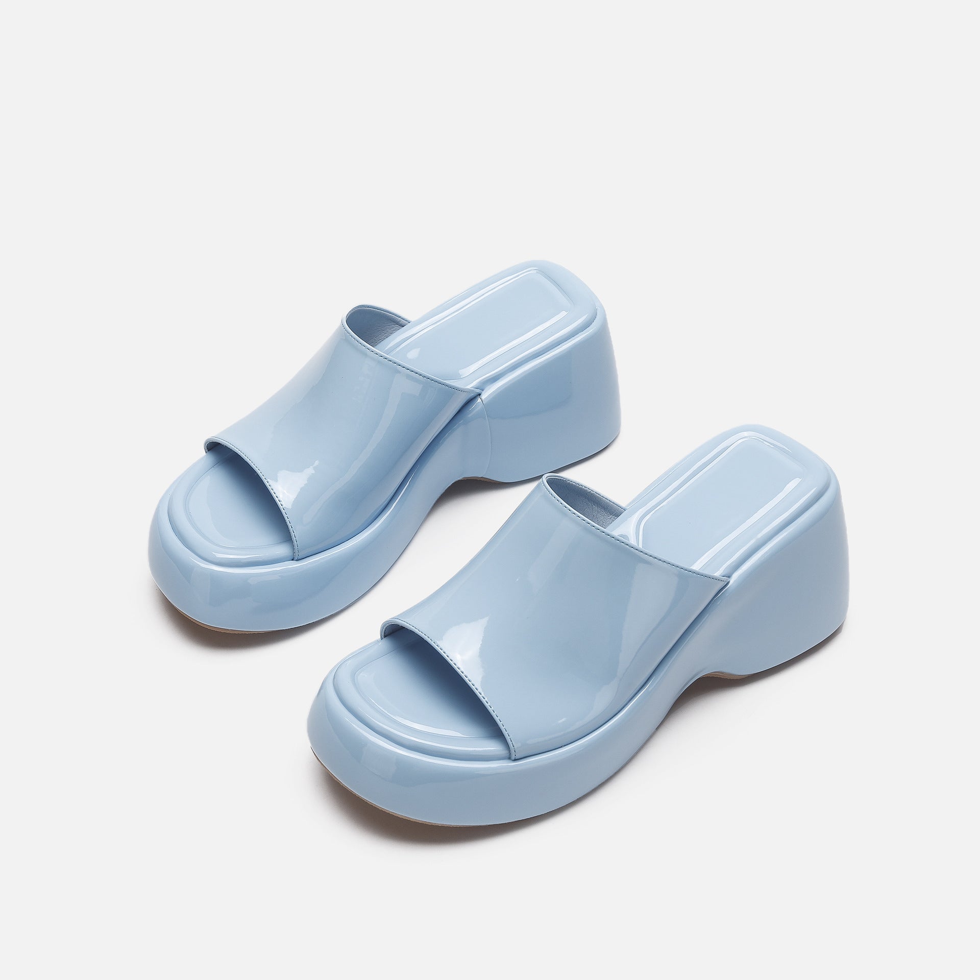 Fiorella Glossy Platform Mules