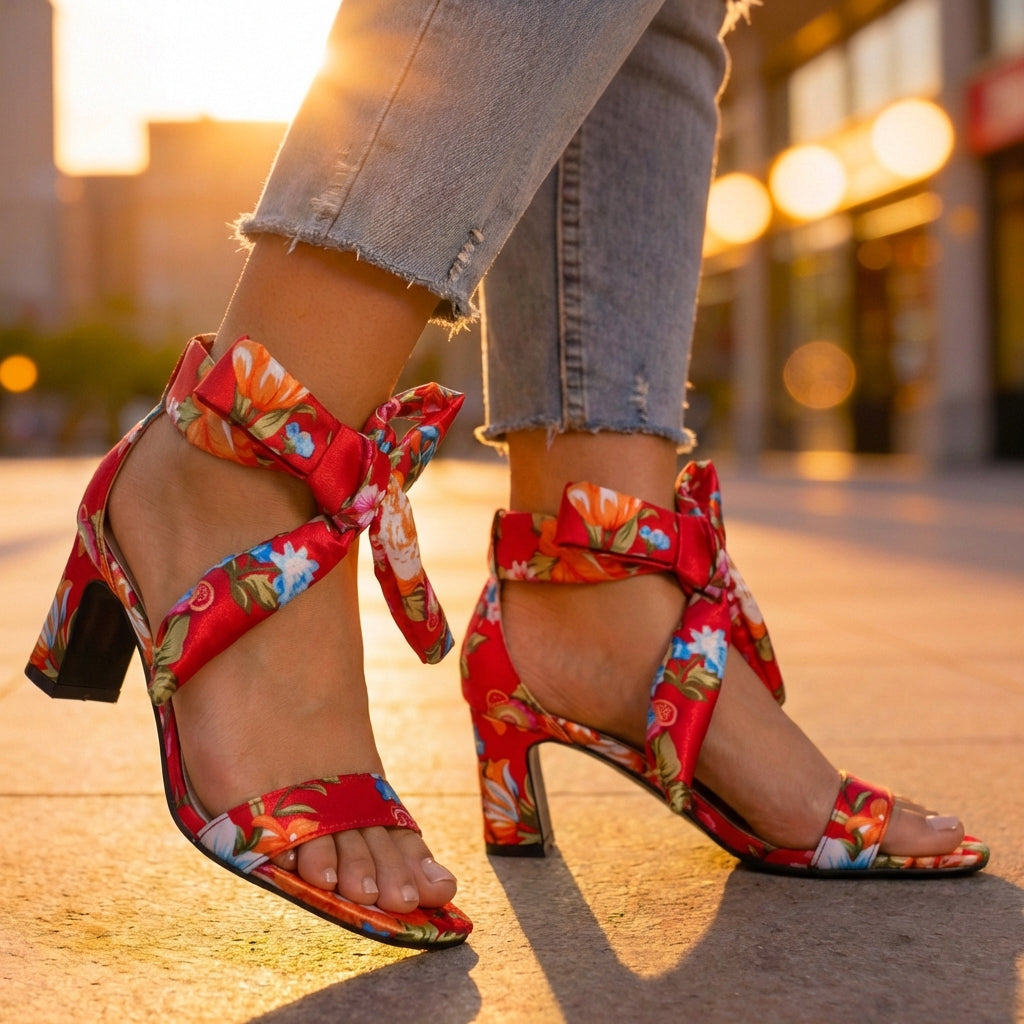 Camellia Bow Sandal