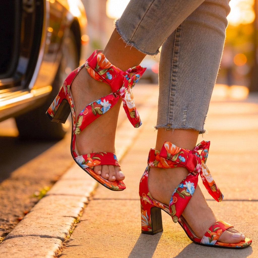 Camellia Bow Sandal