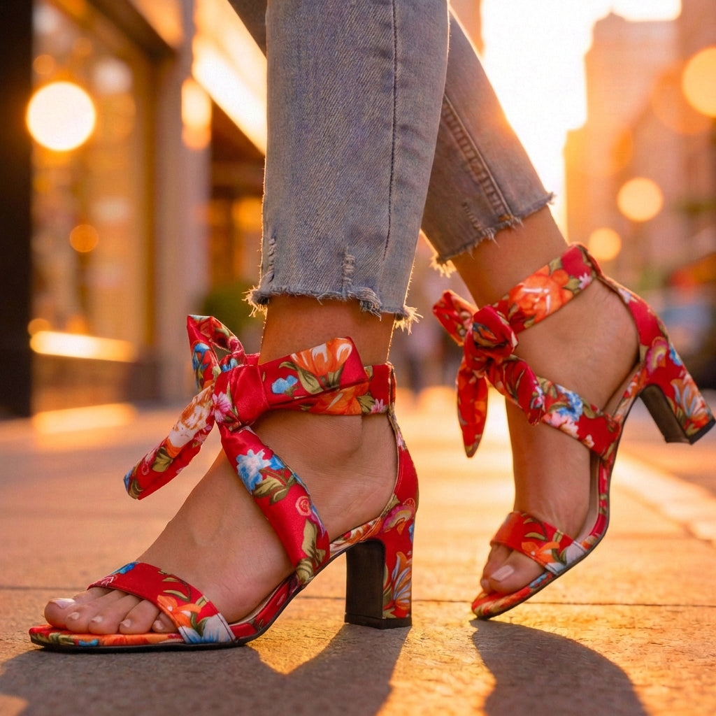 Camellia Bow Sandal
