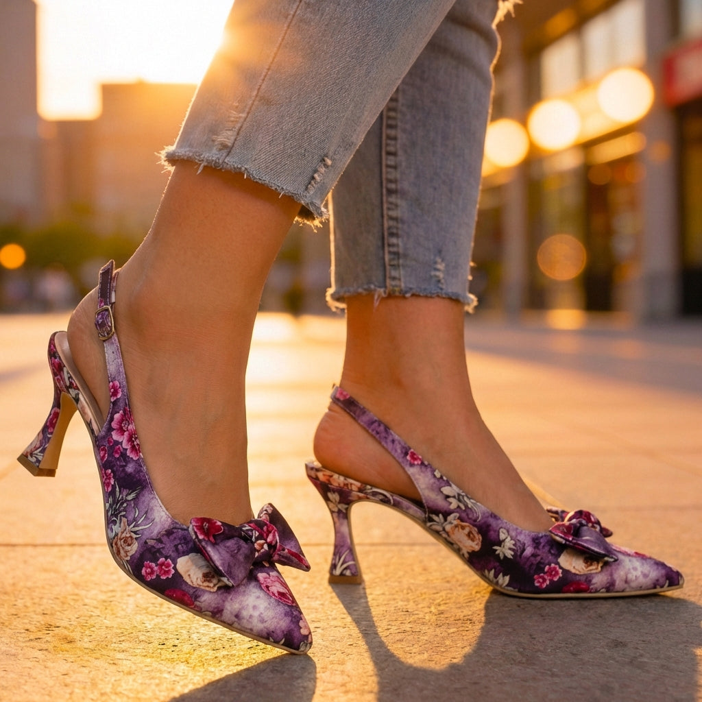 Camille Floral Slingback