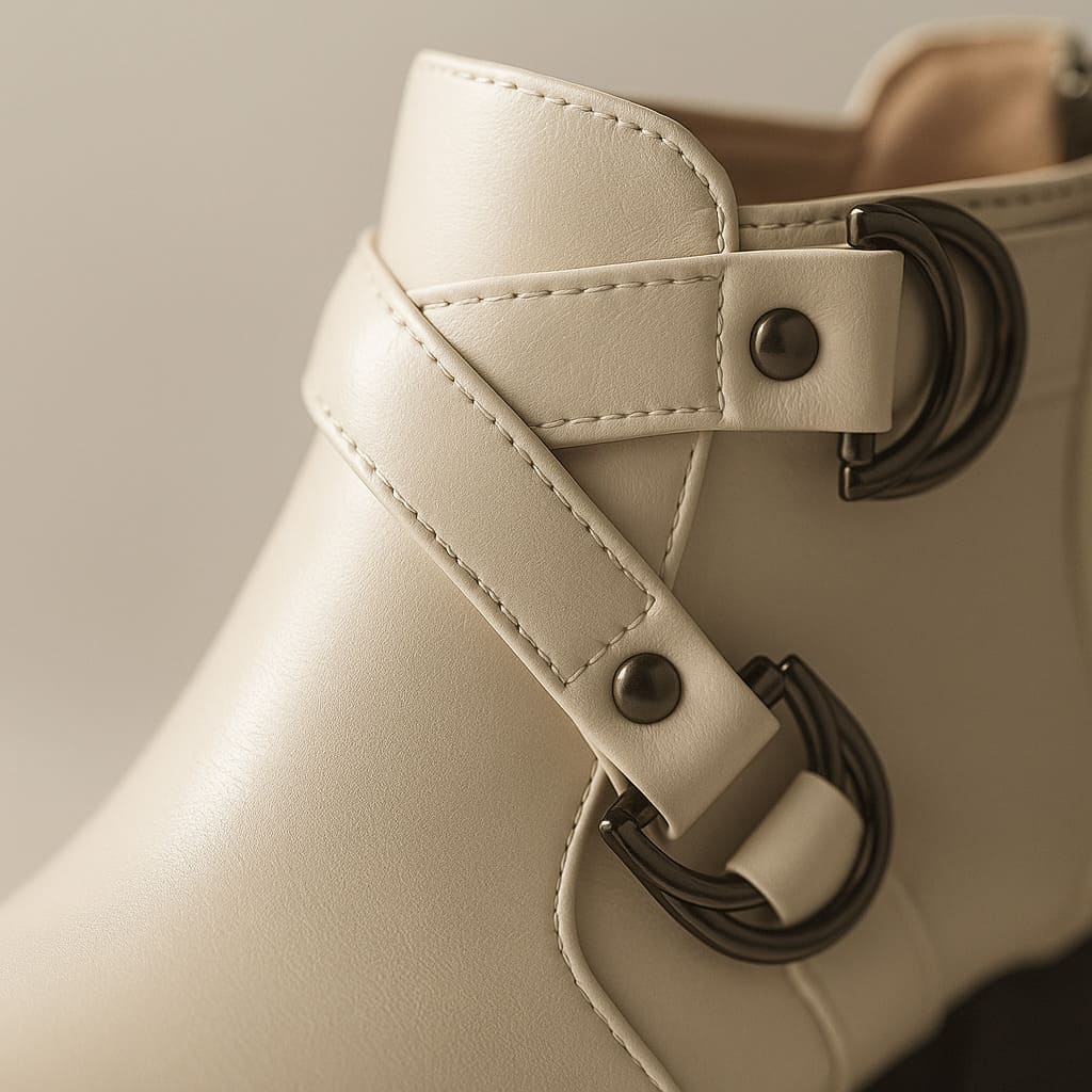 Valara Cross-Buckle Boots